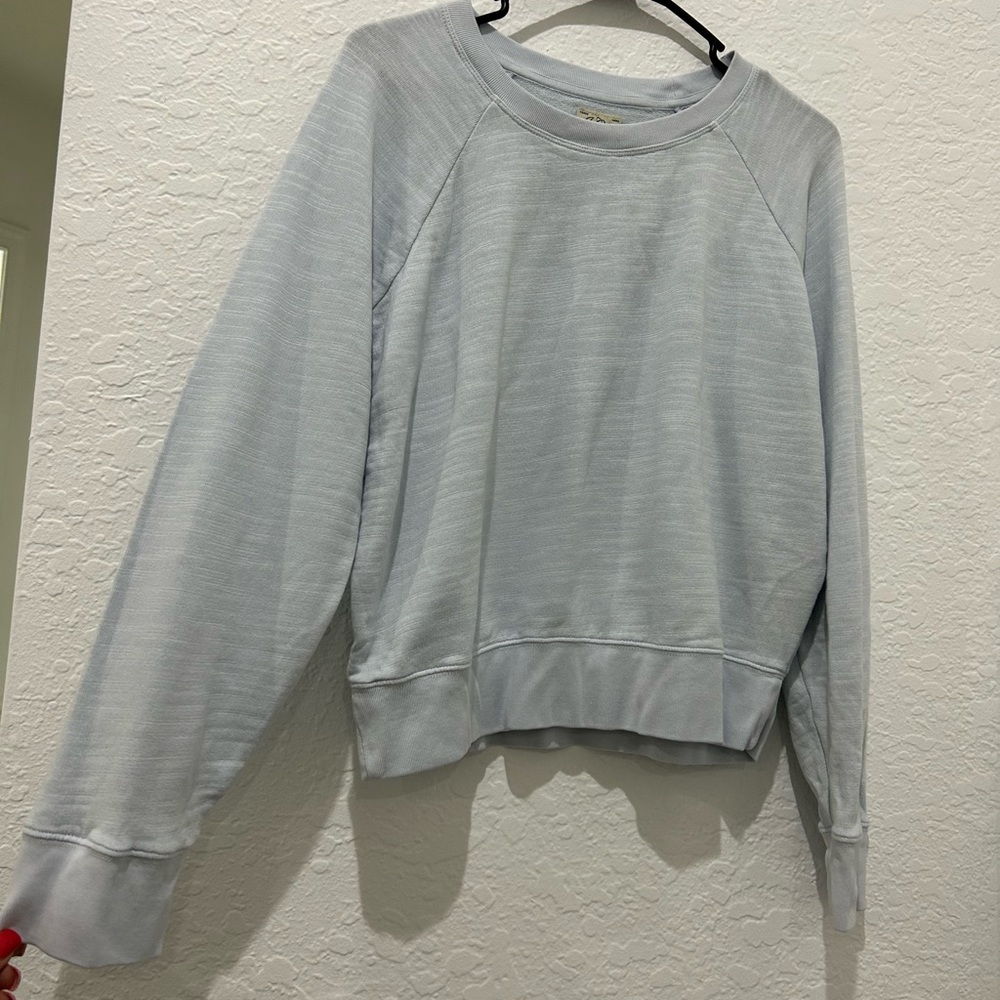 💥PRICE⬇️ J CREW • Lt . Blue Vintage Fleece • S - Picture 4 of 8